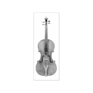 Sello De Caucho Stradivarius Violin Etched Look Reproduction
