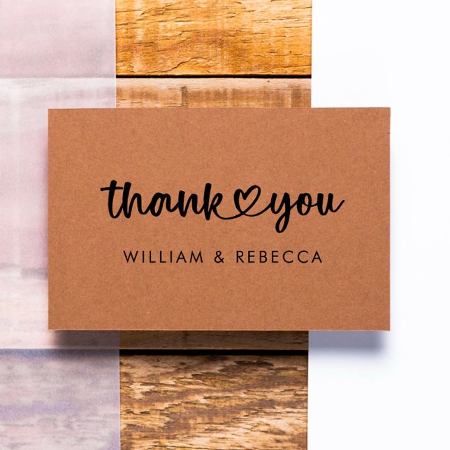 Sello De Caucho  Stylish Thank You Custom Names Script Heart (Subido por el creador)