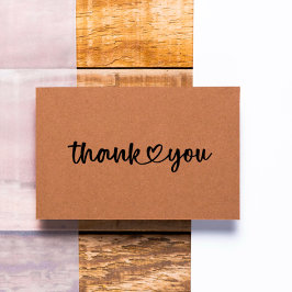 Sello De Caucho Stylish Thank You Script Heart