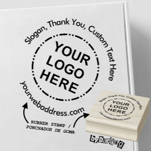 Sello De Caucho Su logotipo Minimalista Personalizado moderno Text