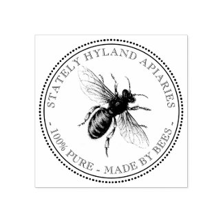 Sello De Caucho Su Nombre Aquí Personalizado Apiary Beekeeper Colo