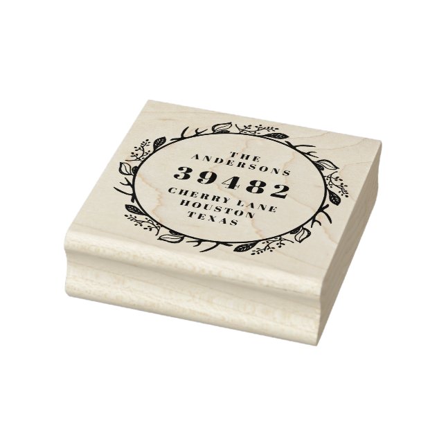 Sello De Caucho Su nombre de familia Devolver la dirección (Sello)