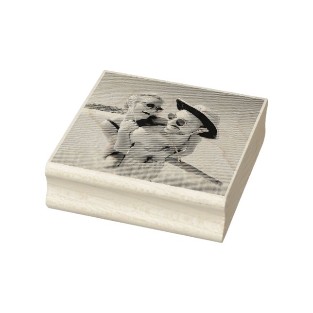 Sello De Caucho Su Personalizado fotográfico al cuadrado (Sello)