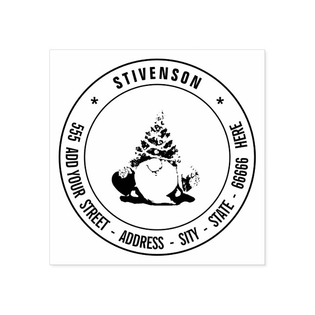 Sello De Caucho Su propia dirección de devolución Personalizado im (Impresión)