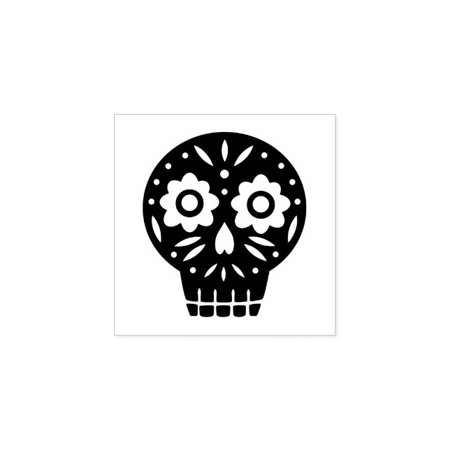 Sello De Caucho Sugar Skull (Impresión)