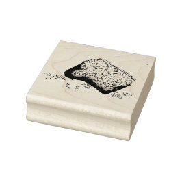 Sello De Caucho Sugary Beignet Pastry Louisiana Comida Francesa