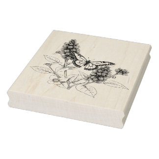 Sello De Caucho Summer Lilac's Winged Visitor