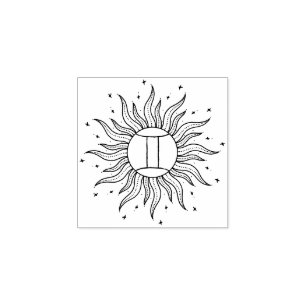 Sello De Caucho Sun Horoscope Gemini