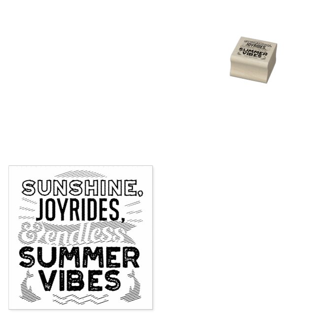 Sello De Caucho Sunshine & Joyrides - Cita de Vibes de Verano sin  (Sellado)