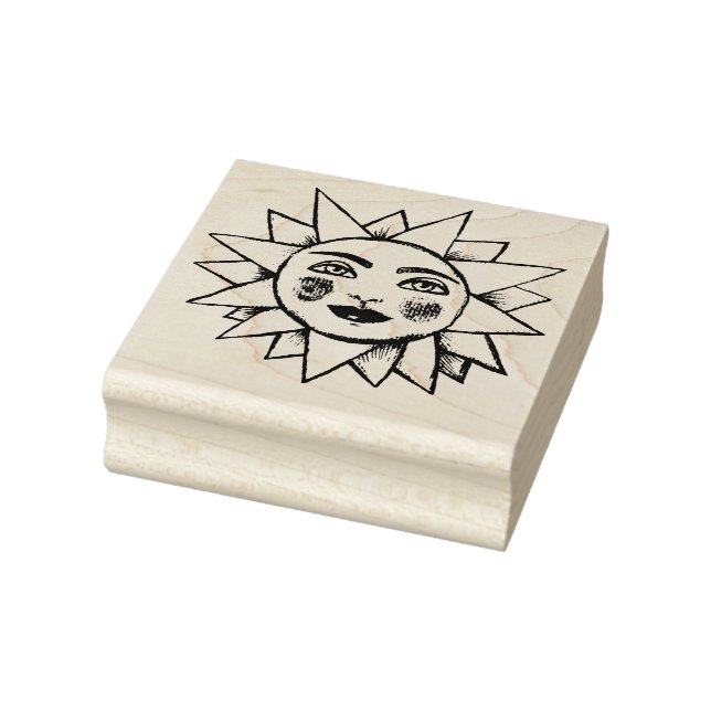 Sello De Caucho Sunshine Sun Face en verano (Sello)