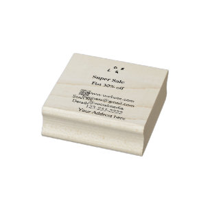 Sello De Caucho super oferta negocio descuento escanear código QR 