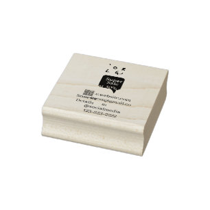 Sello De Caucho super venta negocio descuento escanear código QR d