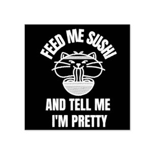 SELLO DE CAUCHO SUSHI CAT ALIMENTA A MÍ DECIRME QUE SOY UN GOMA DE