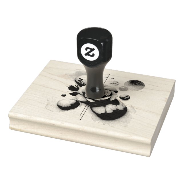 Sello De Caucho Susurro de un Rosa - Elegancia acuática de ensueño (Sello)