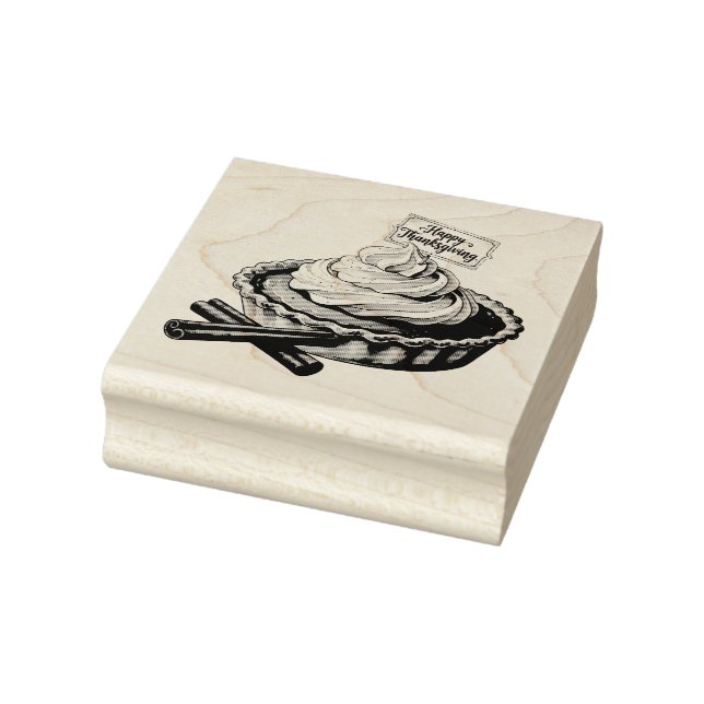Sello De Caucho Sweet Thanks – Thanksgiving Pie with Whipped Cream (Sello)
