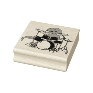Sello De Caucho T-Rex Drummer