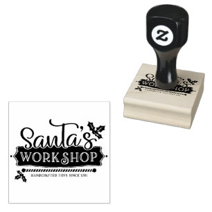 Sello De Caucho Taller del Polo Norte de Navidad de Santa