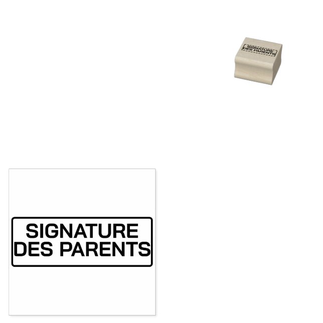 Sello De Caucho Tampon pour enseignant Signature des Parents (Sellado)