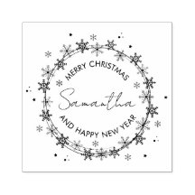 Tampons Encreurs Merry Christmas Flocons Neige