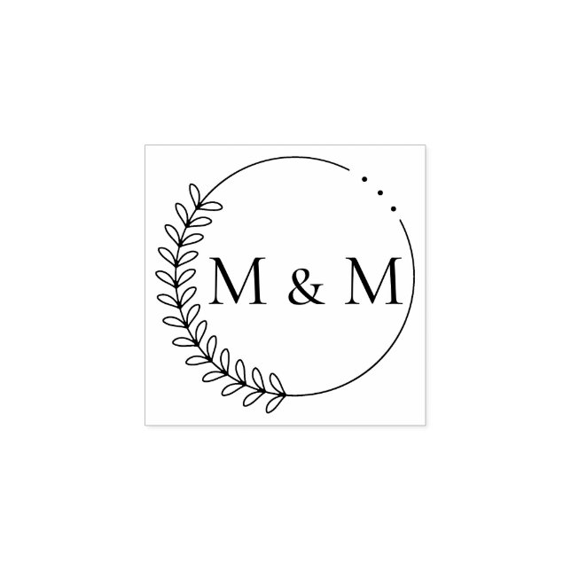 Sello De Caucho Tampons Encreurs Motif floral, Initiales, Monogram (Impresión)