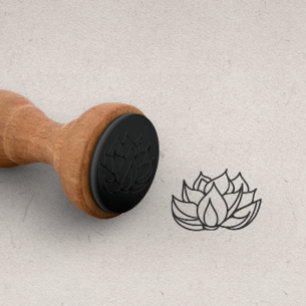 Sello De Caucho Tarjeta de fidelidad de las tarjetas LOTUS FLOWER 