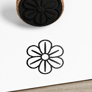Sello De Caucho Tarjeta de fidelización DAISY FLOWER Rótulo Punch