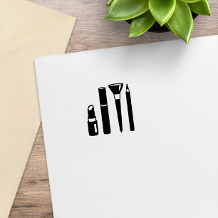 Sello De Caucho Tarjeta de Lealtad de Maquillaje Cosméticos Labial