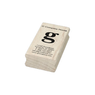 Sello De Caucho tarjeta de presentación de monogramas más baja