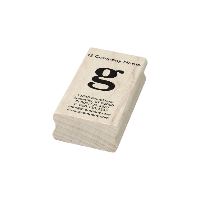 Sello De Caucho tarjeta de presentación de monogramas más baja (Sello)