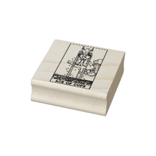 Sello De Caucho Tarjeta Tarot: As of Cups: Texto personalizado