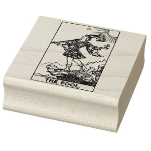 Sello De Caucho Tarjeta Tarot: El tonto: Texto personalizado