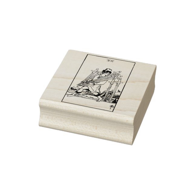 Sello De Caucho Tarjeta Tarot: Siete espadas: 7 espadas (Sello)