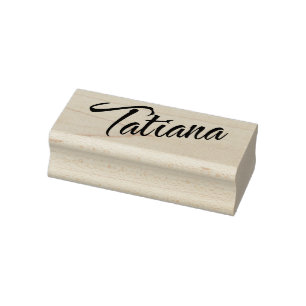 Sello De Caucho Tatiana Nombre Tipo de letra de guión cursivo