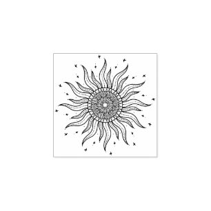 Sello De Caucho Tattoo Sun