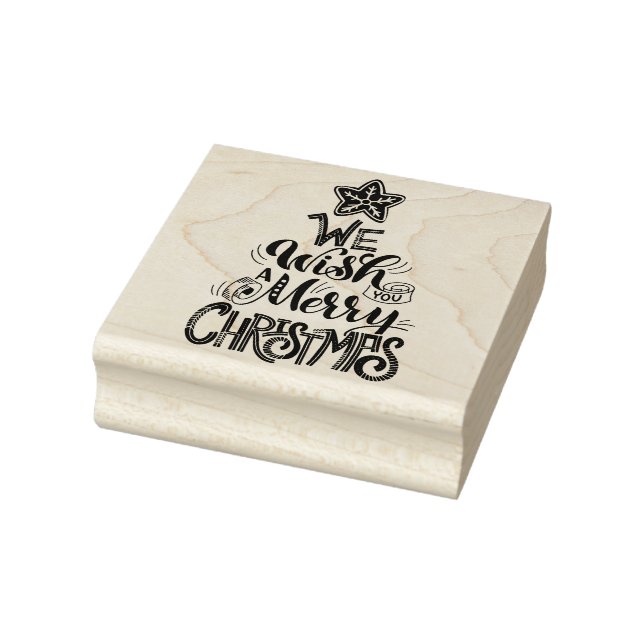 Sello De Caucho Te deseamos una feliz Navidad (Sello)
