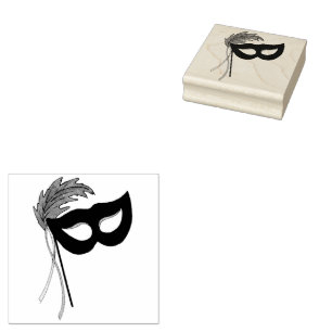 Sello De Caucho Teatro Dramático Espiar Mascarada Máscara Mardi Gr