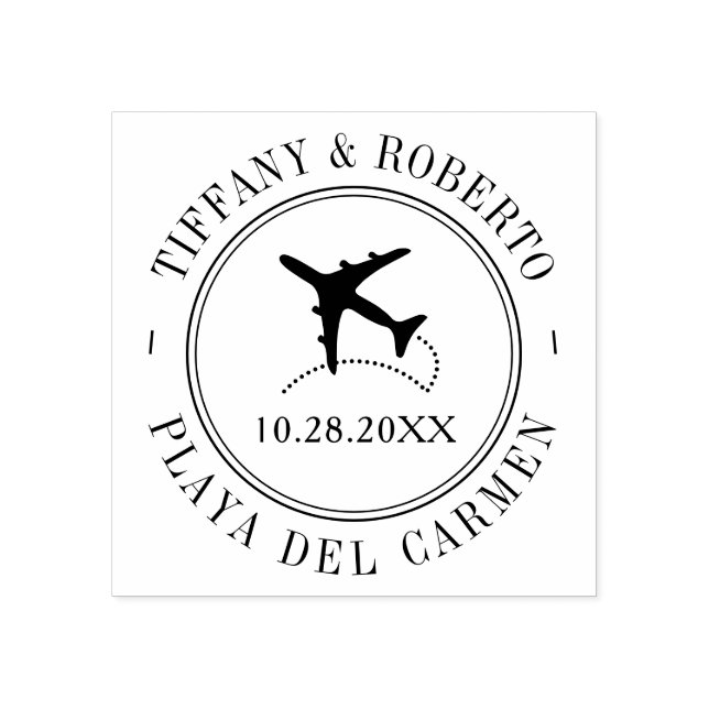 Sello De Caucho Tema de viaje del estilo de Passport de evento de  (Impresión)