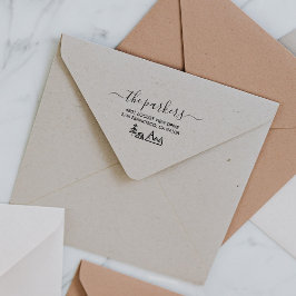 Sello De Caucho Tema del campamento | Nombre de familia Dirección