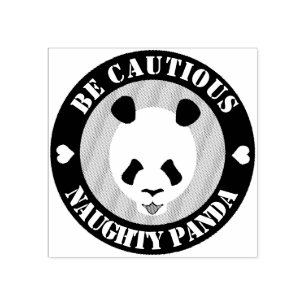 Sello De Caucho Ten Cuidado, Panda.
