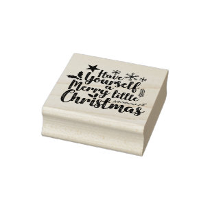 Sello De Caucho Ten una tipografía de Navidades Merry