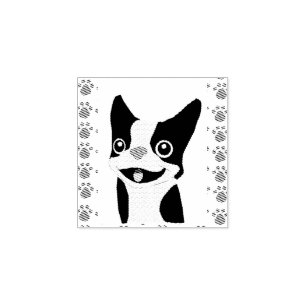 Sello De Caucho Terrier de Boston