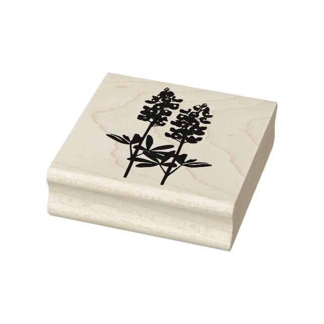 Sello De Caucho Texas Hill Country Bluebonnets Rubart Stamp (Sello)