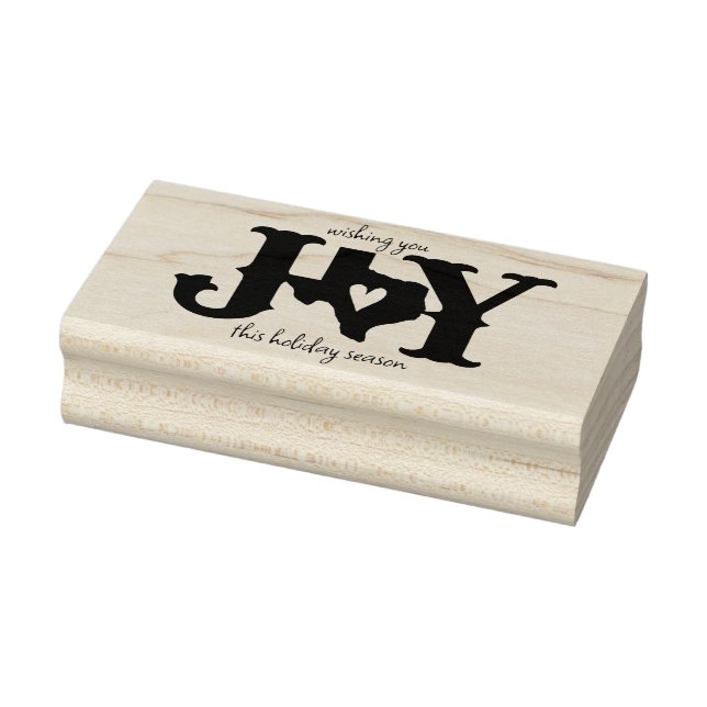 Sello De Caucho Texas JOY Photo Holiday (Sello)
