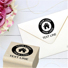 Sello De Caucho Texto de Logo Empresarial Personalizado