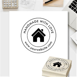 Sello De Caucho Texto de logotipo personalizado hecho a mano