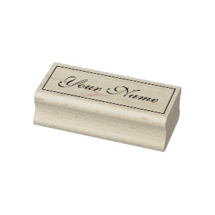 Sello De Caucho Texto de nombre personalizado escrito a mano para
