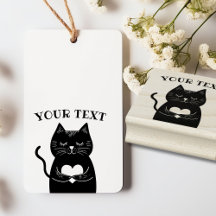 Texto de Personalizado de corazón de gato negro li