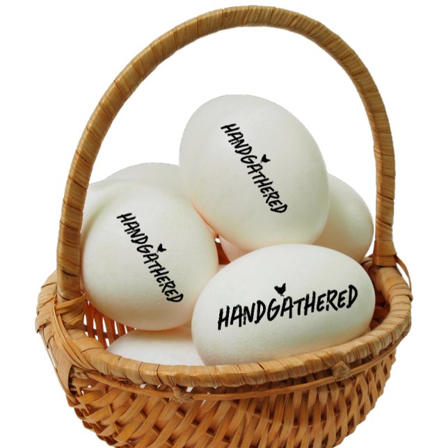 Sello De Caucho Texto negro de Ilustracion de Hen Cute (Handgathered Chicken rubber stamp)