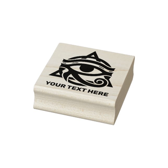 Sello De Caucho Texto personalizado Ojo de Horus (Sello)