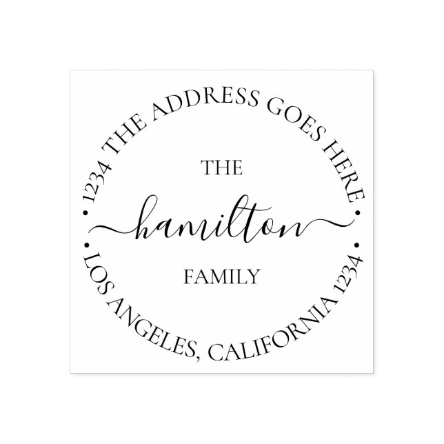 Sello De Caucho Texto Personalizado personalizado dentro del círcu (Impresión)